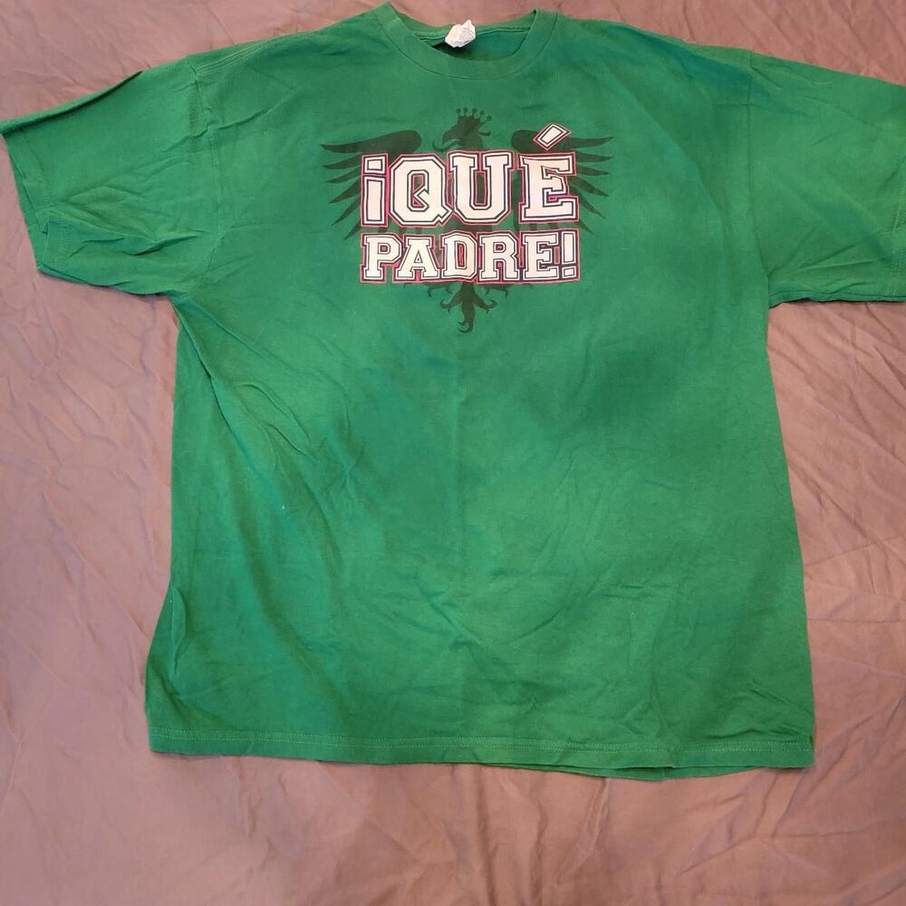 Fruit-of-the-loom Men's Orange and Green T-shirt